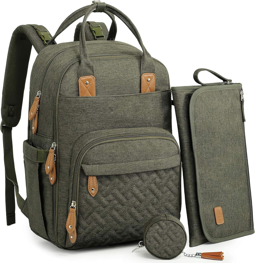 Babbler™ Backpack with Baby Changing Mat