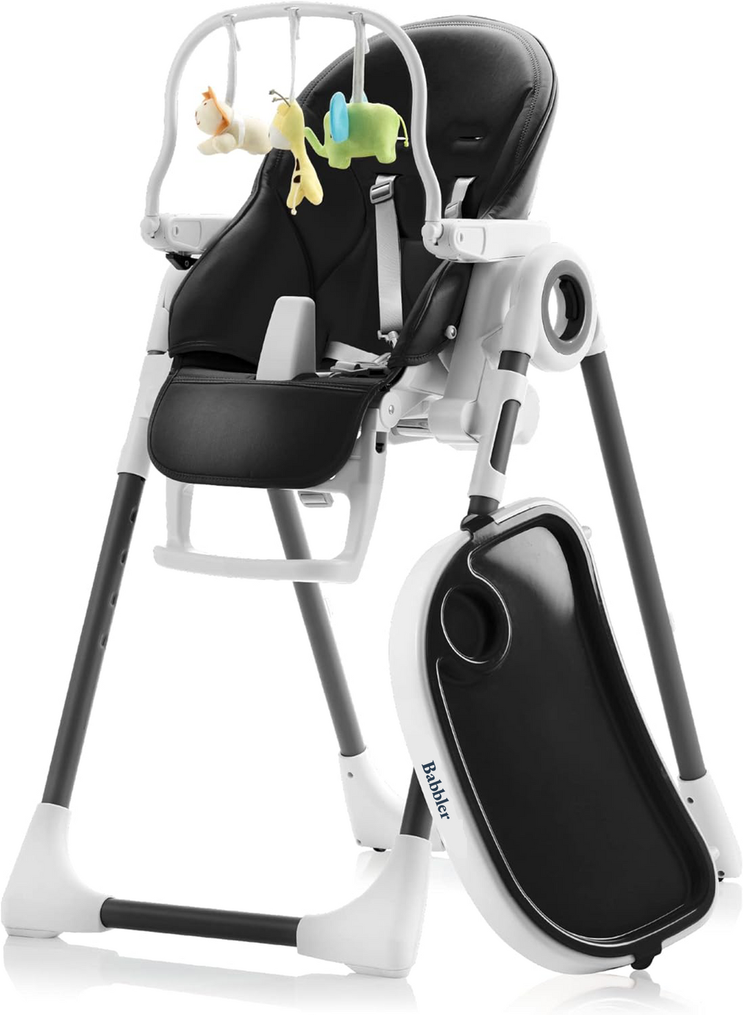 Babbler™ Black Easy Clean Adjustable High Chair - 6 Months to 36 Months