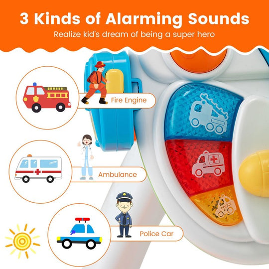 Babbler Kids Simulation Driving Toy – Interactive Steering Wheel with Lights, Sounds & Music (Age 3+)