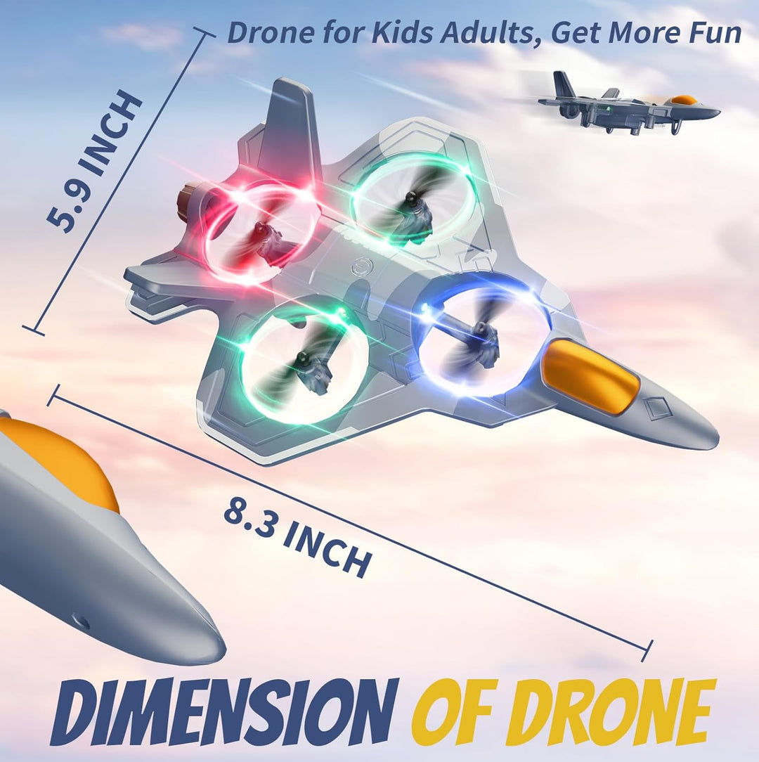 Kids Remote Control Jet Plane – RC Foam Aircraft with LED Lights, 2.4GHz Controller & Rechargeable Battery (Ages 6+)