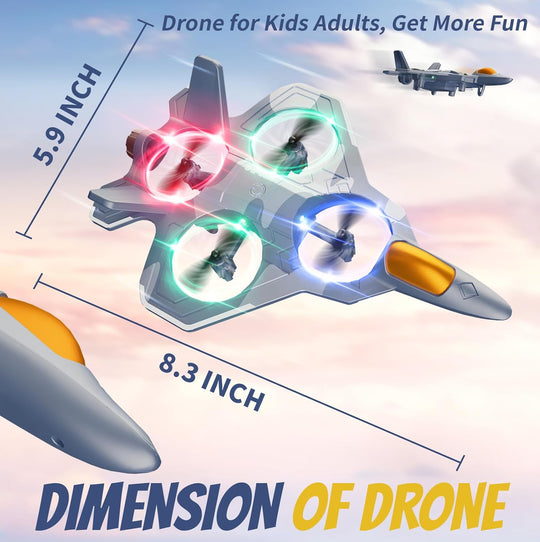 Kids Remote Control Jet Plane – RC Foam Aircraft with LED Lights, 2.4GHz Controller & Rechargeable Battery (Ages 6+)
