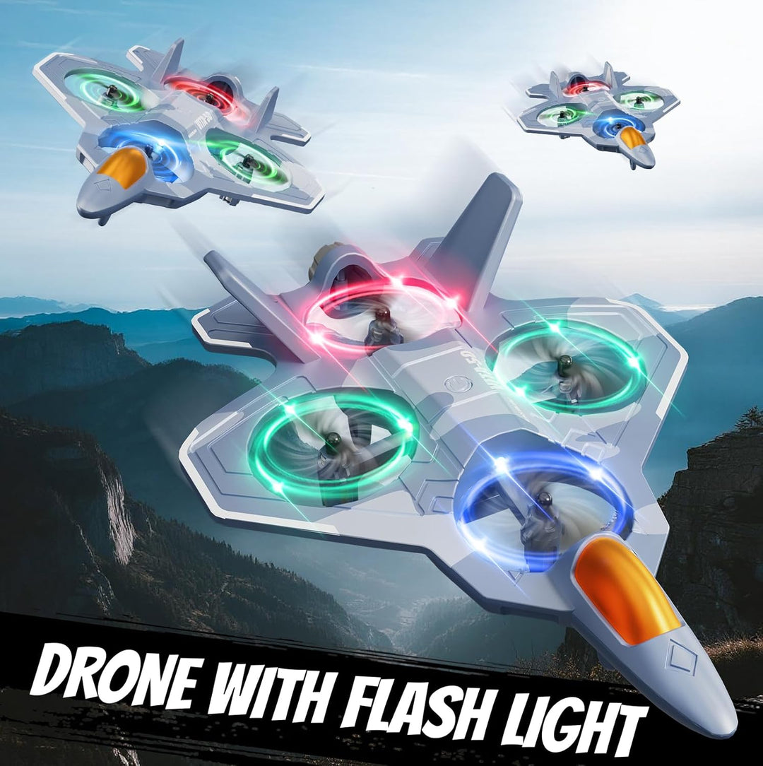 Kids Remote Control Jet Plane – RC Foam Aircraft with LED Lights, 2.4GHz Controller & Rechargeable Battery (Ages 6+)
