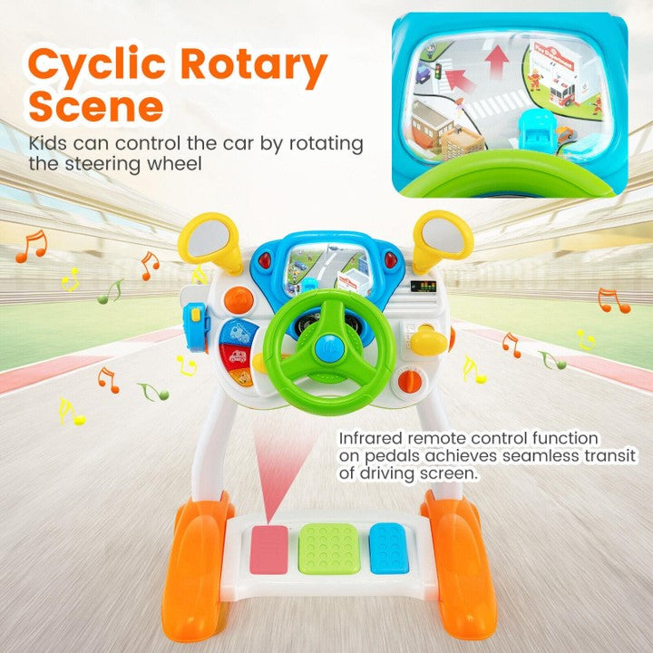 Babbler Kids Simulation Driving Toy – Interactive Steering Wheel with Lights, Sounds & Music (Age 3+)