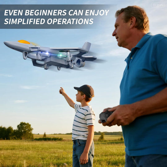 Kids Remote Control Jet Plane – RC Foam Aircraft with LED Lights, 2.4GHz Controller & Rechargeable Battery (Ages 6+)