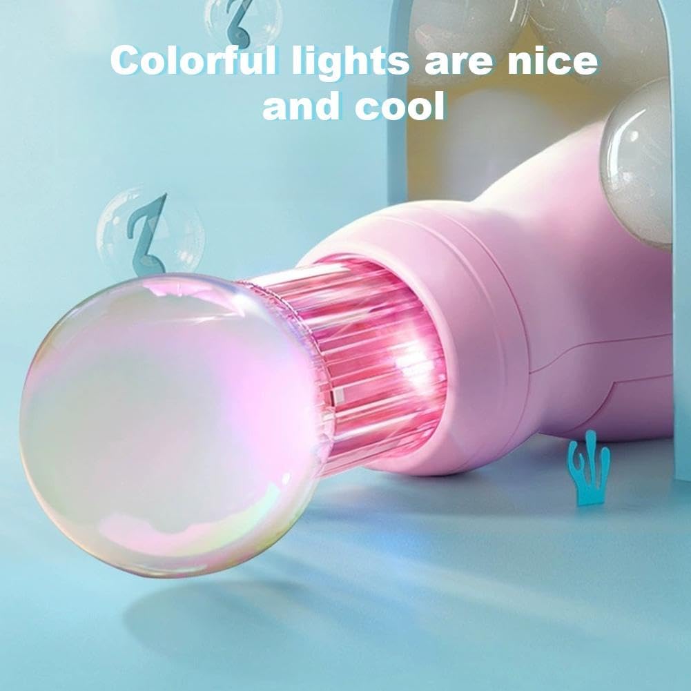 Automatic Bubble Machine for Kids – Portable Bubble Maker with Colourful Lights, High Output & Rechargeable Battery (Indoor/Outdoor Play)