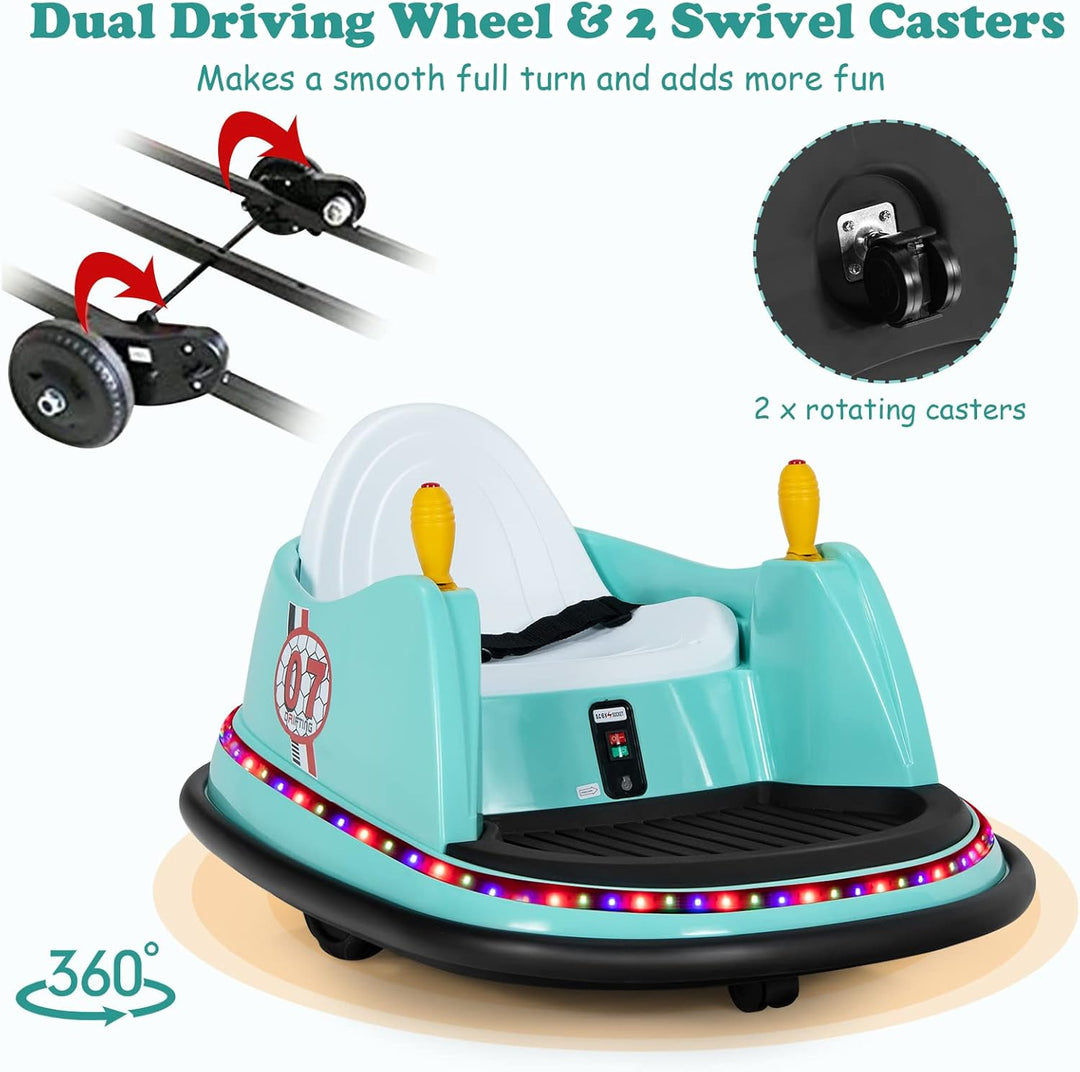 Kids Indoor Bumper Car – Electric Ride-On Toy with Lights, Music & Remote Control (Ages 2–5)